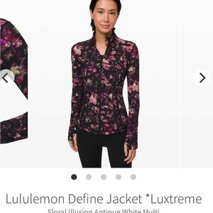 **ISO***lululemon athletica Floral Define Jacket in Black and Pink Multi***ISO**